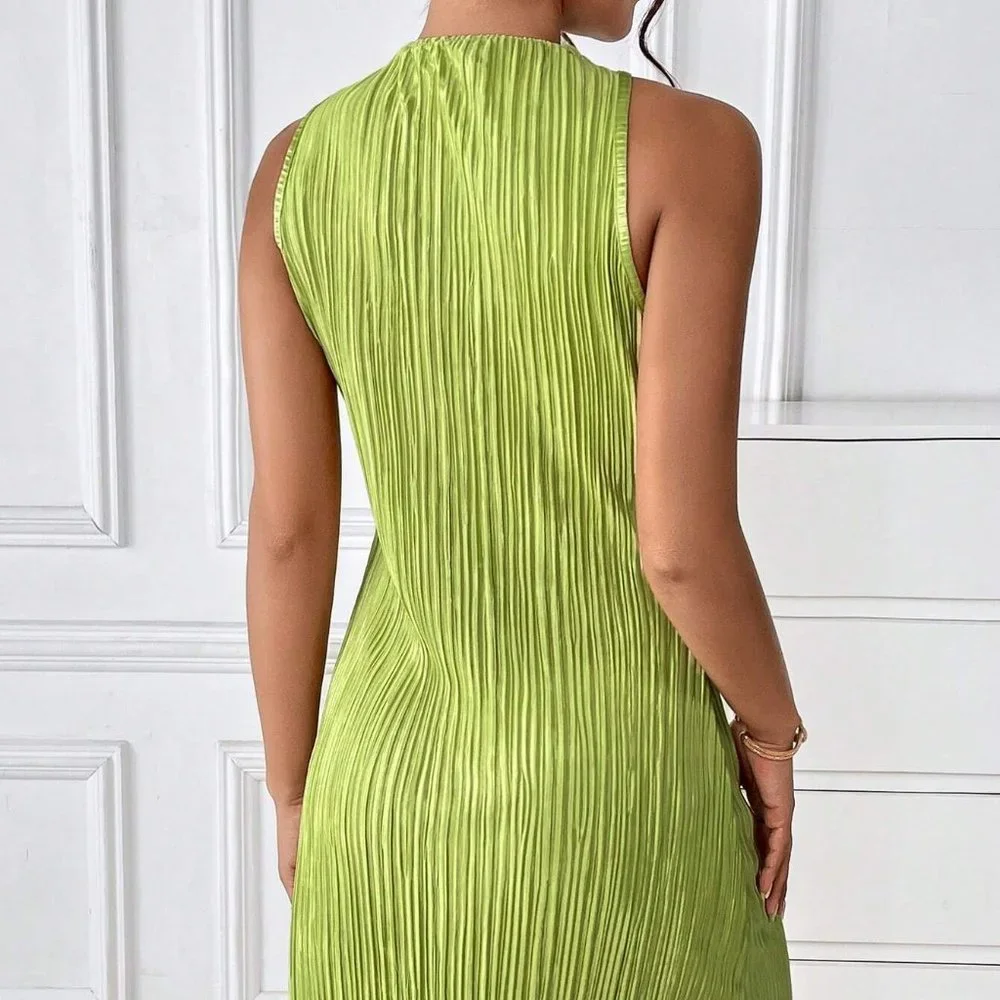Cabo Vacay Twist Front Mini Dress Green - Picture 2 of 5
